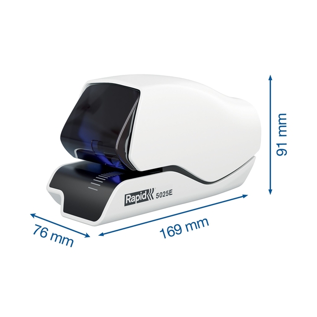 Nietmachine Rapid Supreme contactloos elektrisch 5025e 25 vel wit