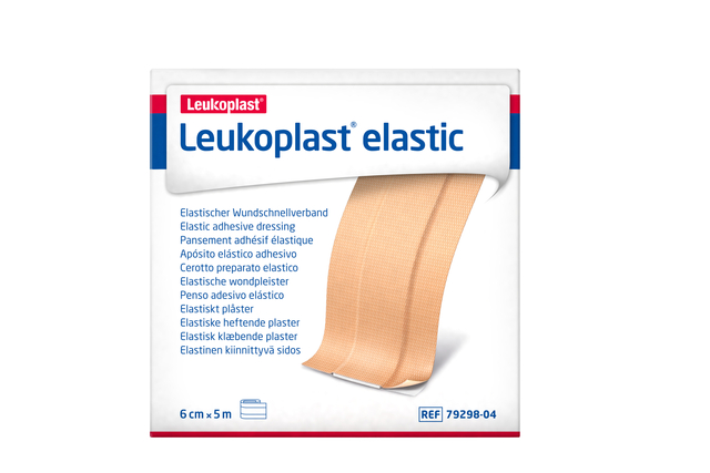 Wondpleister Leukoplast elastisch 5mx6cm Wondpleister Leukoplast elastisch 5mx6cm