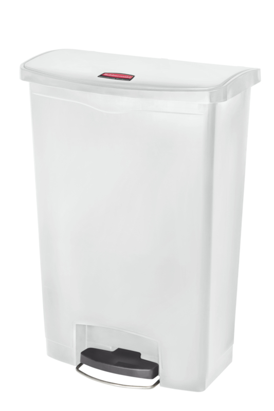 Rubbermaid Slim Jim Step On Container 90ltr Wit per stuk