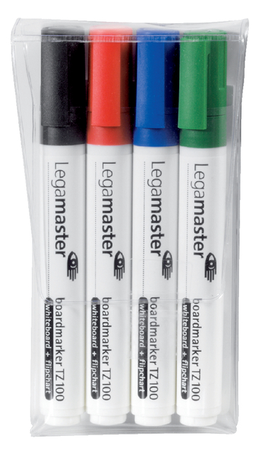 Whiteboardmarker Legamaster TZ 100 rond 1.5-3mm assorti pak à 4 stuks Whiteboardmarker Legamaster TZ 100 rond 1.5-3mm assorti pak à 4 stuks