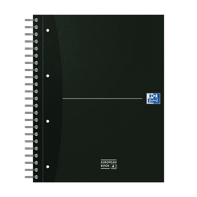 Collegeblok Oxford Office Essentials Europeanbook A4+ 4-gaats 120 vel assorti