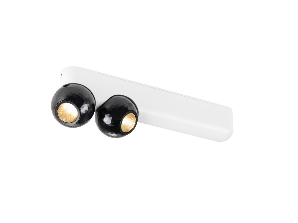 wandlamp, spotlights, dubbel, groot dorpel, witte armatuur