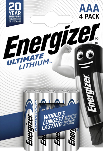Batterij Energizer Ultimate Lithium 4xAAA Batterij Energizer Ultimate Lithium 4xAAA