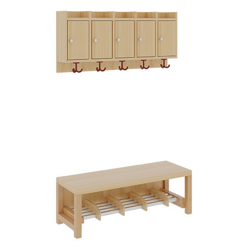 Complete kledingkast met planken en deuren - zonder steun, tweedelig, plank voor wandmontage, aluminium rooster met vakken, D: 35 cm