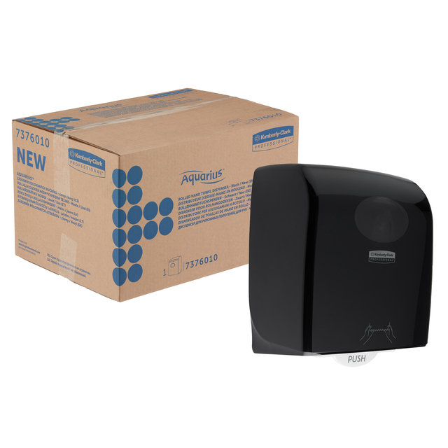 Handdoekroldispenser Aquarius zwart 7376 Handdoekroldispenser Aquarius zwart 7376