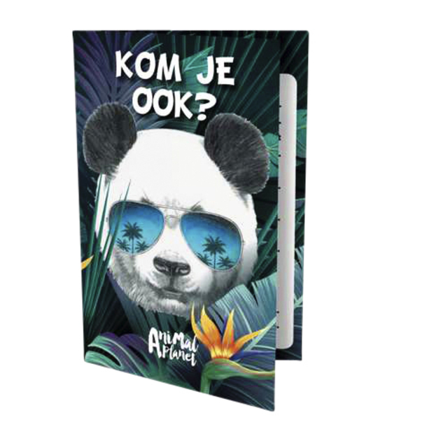 panda, zonnebril, dier, bloem, kaart