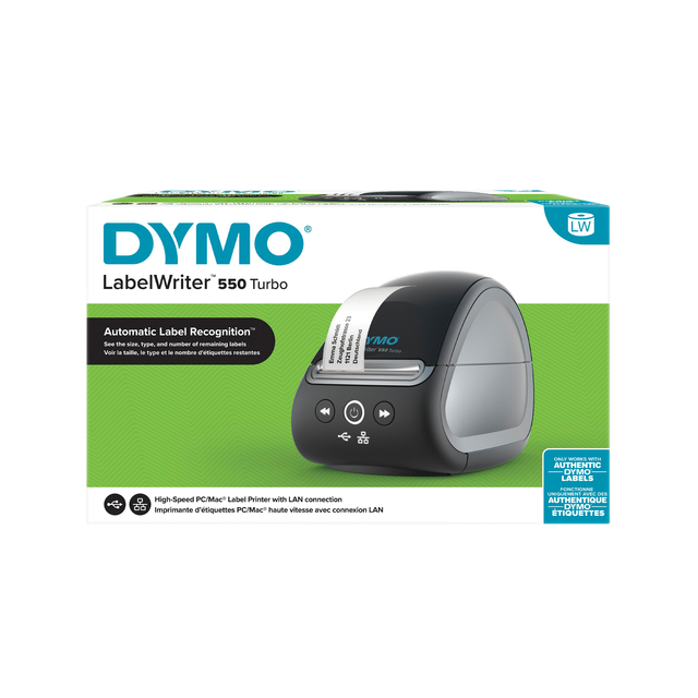 Labelprinter Dymo LabelWriter 550 Turbo desktop zwart Labelprinter Dymo LabelWriter 550 Turbo desktop zwart
