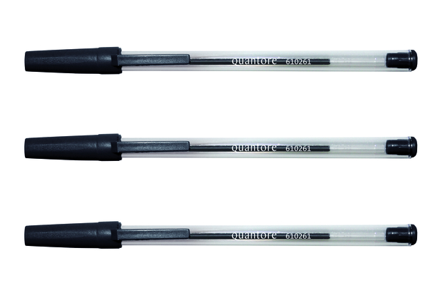 Balpen Quantore Stick zwart medium Balpen Quantore Stick zwart medium