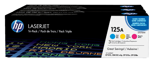 Tonercartridge HP CF373AM 125A 3 kleuren Tonercartridge HP CF373AM 125A 3 kleuren