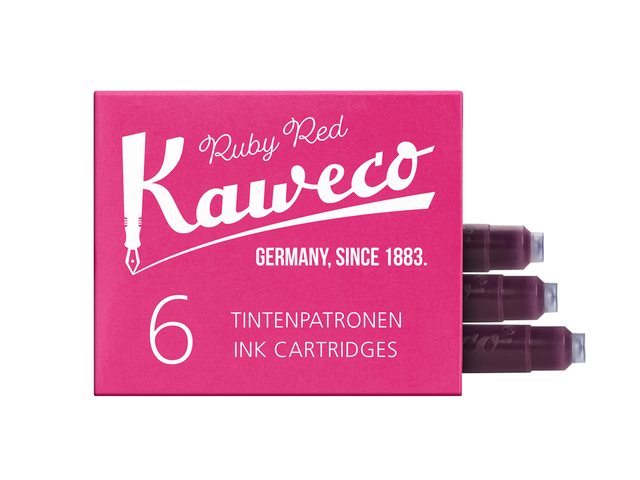 Inktpatroon Kaweco rood doosje à 6 stuks Inktpatroon Kaweco rood doosje à 6 stuks