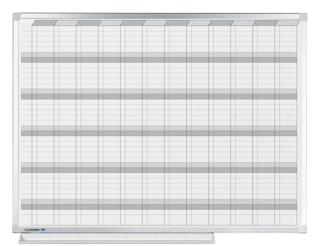 Planbord Legamaster professional jaarplanner hor 90x120cm Planbord Legamaster professional jaarplanner hor 90x120cm