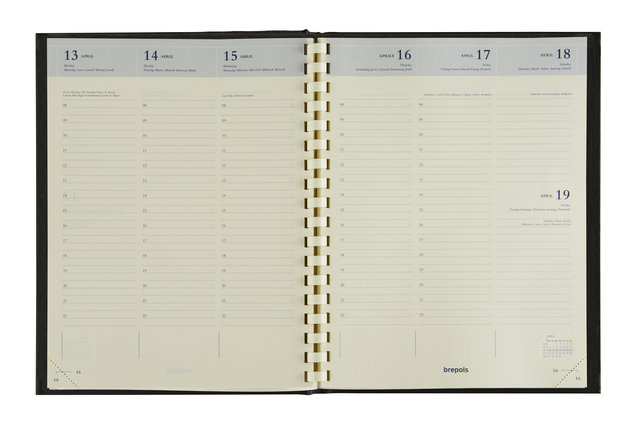 planner, open notebook, spiral binding, weekly planner, date book