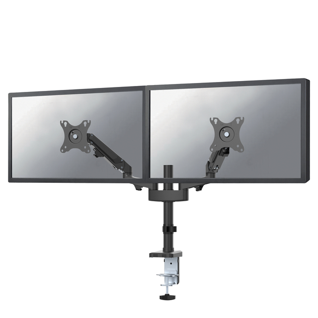 dual monitor mount, adjustable arm, VESA mount, dual screen, gas spring