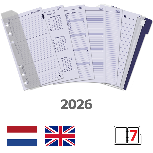 Agendavulling 2026 Kalpa Personal jaardoos 7dagen/2pagina's Agendavulling 2026 Kalpa Personal jaardoos 7dagen/2pagina's