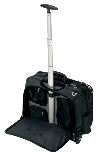 koffer, trolley, reiskoffer, handvat, wielen