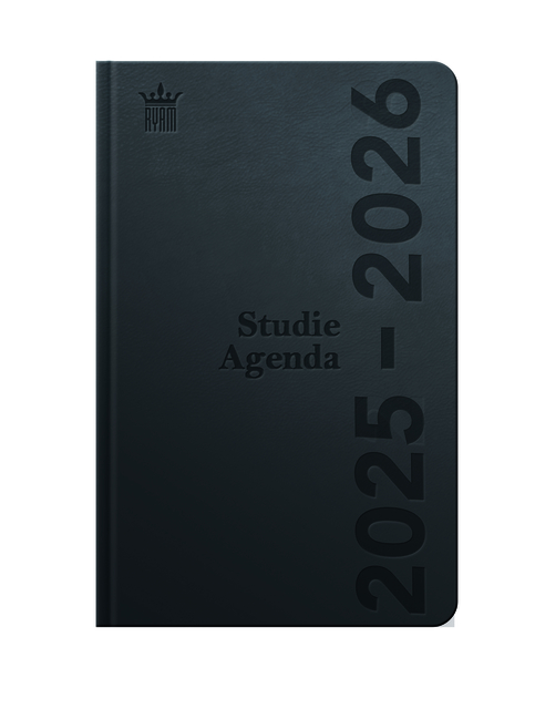 Schoolagenda 2026-2027 Ryam Studie DeLuxe 7dagen/2pagina's zwart