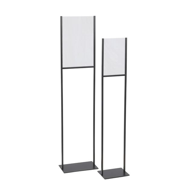 Infostandaard Europel metaal met acryl bord A3 zwart