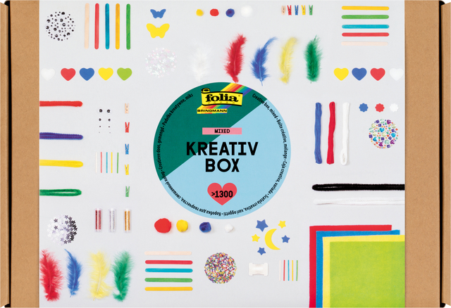 Hobby artikelen Folia met meer dan 1300 stuks assorti Hobby artikelen Folia met meer dan 1300 stuks assorti