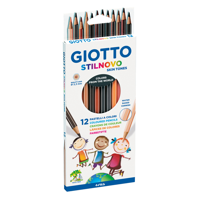 Kleurpotlood Giotto Stilnovo Skin Tones set à 12 kleuren