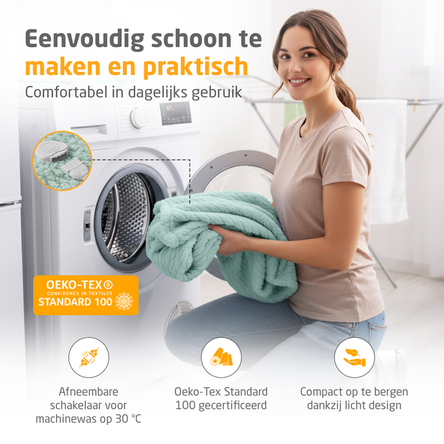 wasmachine-accessoire, wasverzachterbol, kunststof, wit, afneembare schakelaar