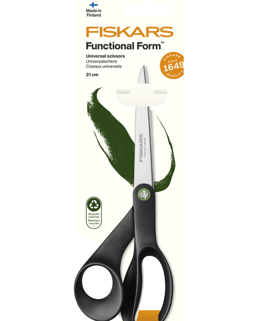 Schaar Fiskars Functional Form universeel 21cm zwart Schaar Fiskars Functional Form universeel 21cm zwart