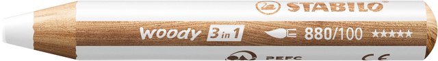Kleurpotloden STABILO 880 woody 3 in 1 multitalent wit Kleurpotloden STABILO 880 woody 3 in 1 multitalent wit