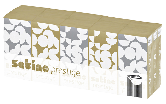 Zakdoek Satino Prestige 4-laags 15x10 vel wit 113940 Zakdoek Satino Prestige 4-laags 15x10 vel wit 113940