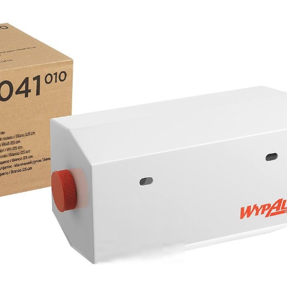 Kimberly Clark Wypall Poetsdoek Dispenser Wit kleine rollen Kimberly Clark Wypall Poetsdoek Dispenser Wit kleine rollen