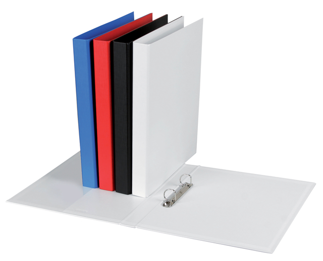 Ringband Quantore A4 2-rings D-mech 20mm PP wit Ringband Quantore A4 2-rings D-mech 20mm PP wit