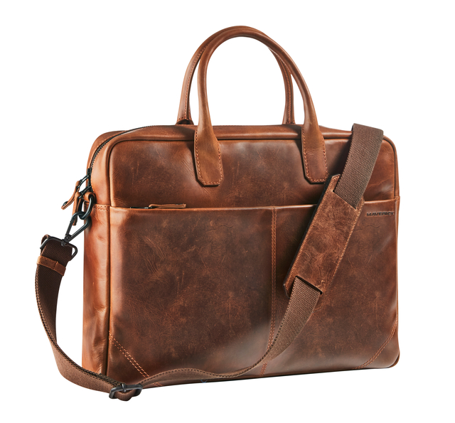 Businesstas Maverick The Original met laptopvak 15,6 inch leer bruin Businesstas Maverick The Original met laptopvak 15,6 inch leer bruin