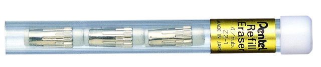 Reservegum Pentel Z2-1 voor vulpotlood koker à 4 stuks Reservegum Pentel Z2-1 voor vulpotlood koker à 4 stuks