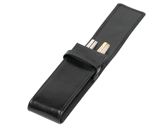 Pennenetui 322 2-delig buffelleer zwart Pennenetui 322 2-delig buffelleer zwart