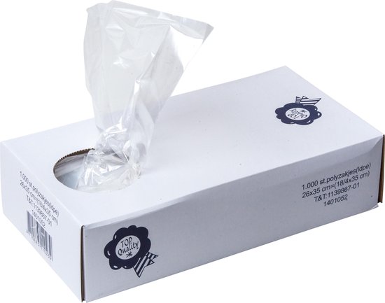 LDPE Zijvouwzak transparant 10_4 18x27cm 18my 5x1000st