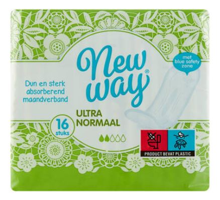 New Way maandverband ultra normaaldoos 12x16st New Way maandverband ultra normaaldoos 12x16st