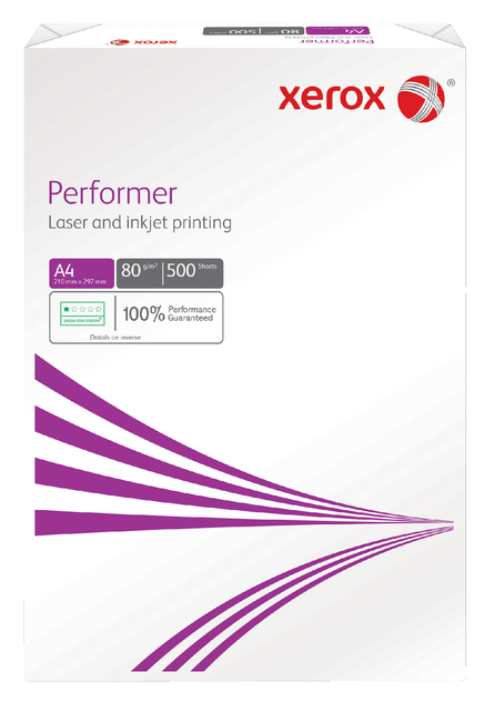 Kopieerpapier Xerox Performer A4 80gr wit 500 vel Kopieerpapier Xerox Performer A4 80gr wit 500 vel