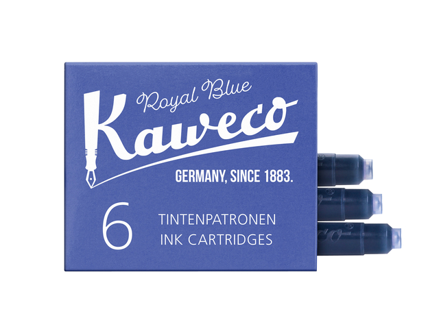 Inktpatroon Kaweco koningsblauw doosje à 6 stuks Inktpatroon Kaweco koningsblauw doosje à 6 stuks