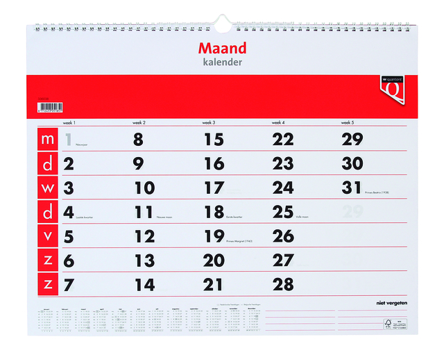 Maandkalender 2026 Quantore Maandkalender 2026 Quantore