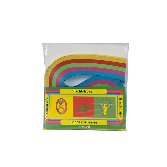 Vlechtstroken Kreatief 1.5x48cm assorti 200 stuks Vlechtstroken Kreatief 1.5x48cm assorti 200 stuks
