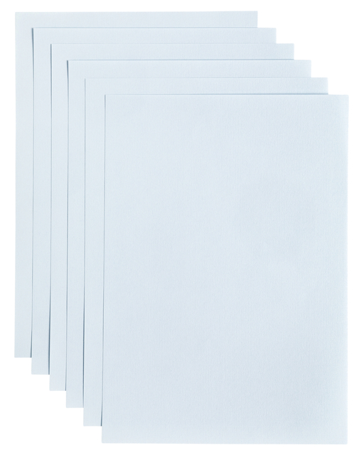 notitiepapier, papier, kleur: lichtblauw, recycled?, dv?