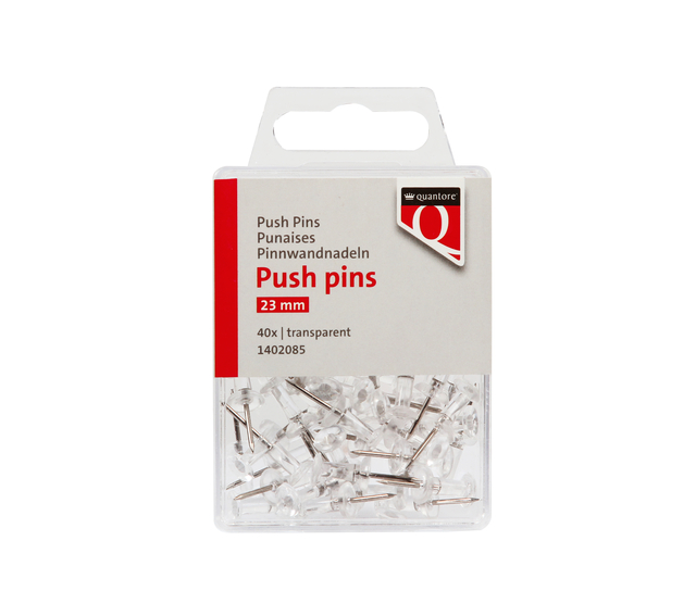 Push pins Quantore 40 stuks transparant