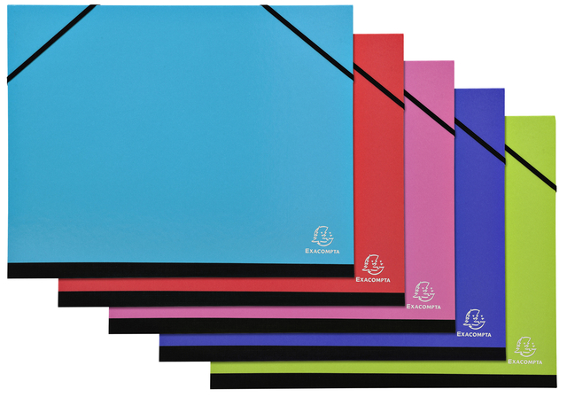 Tekenmap Exacompta Iderama 26x33cm met elastieke sluiting assorti Tekenmap Exacompta Iderama 26x33cm met elastieke sluiting assorti