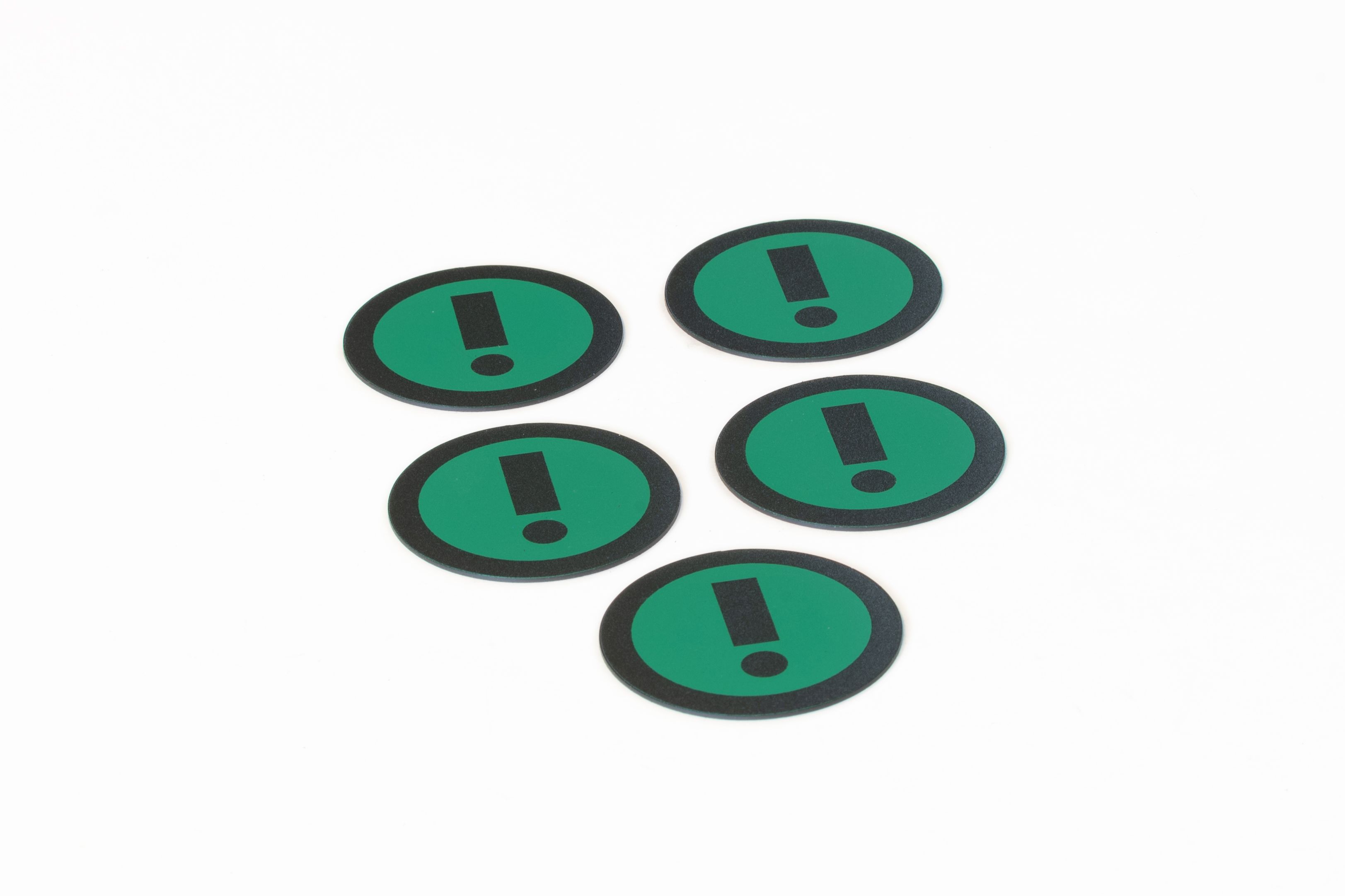 Impressiemagneetfolie 'Info', groen, set van 5 - Ø50x0,85mm