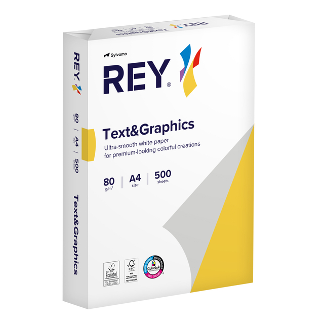 Kopieerpapier Rey Text & Graphics A4 80gr wit 500 vel