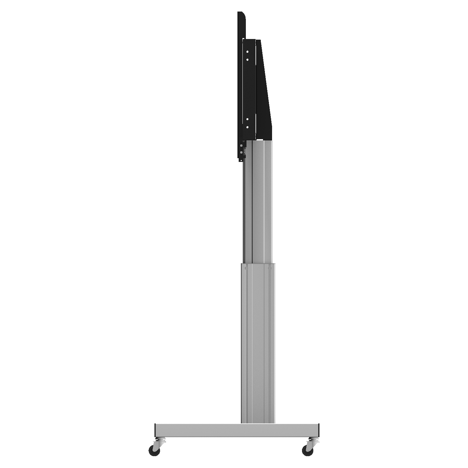 Verrijdbaar, elektrisch hoogte verstelbaar TV standaard 110-160 cm voor 42 tot 100 inch schermen, H-onderstel