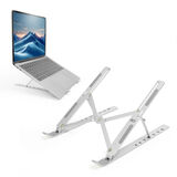 laptop stand, adjustable stand, folding stand, metal frame, silver
