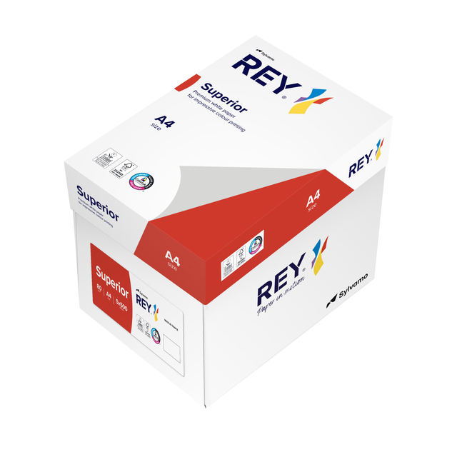Kopieerpapier Rey Superior A4 80gr wit 500 vel