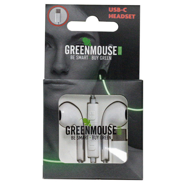 usb-c, headset, earbuds, in-ear, white