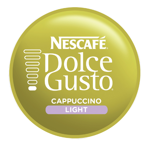 Koffiecups Dolce Gusto cappuccino light 16 stuks voor 8 kopjes