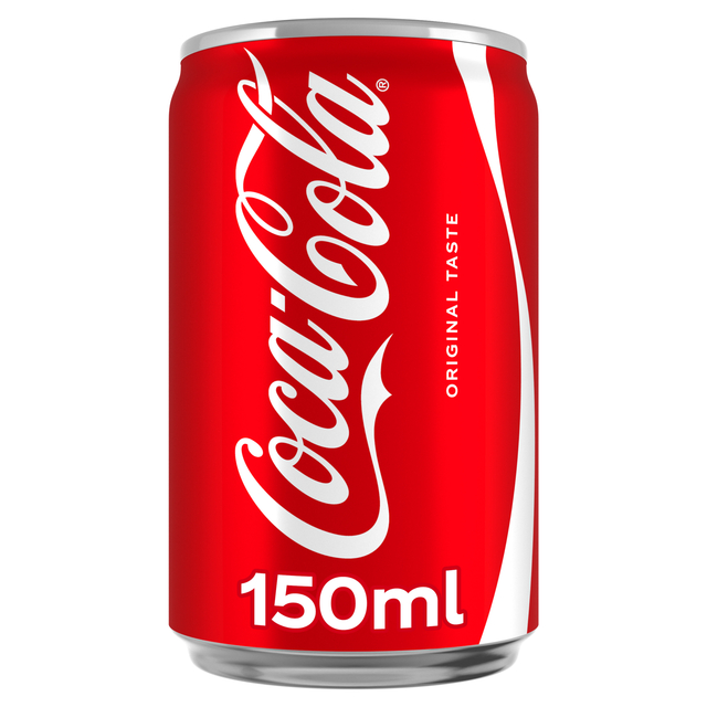 cola, coca-cola, 150ml, blik, aluminium