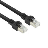 ACT Zwart 1 meter S/FTP CAT7 PUR flex patchkabel snagless met RJ45 connectoren (CAT6A compliant)
